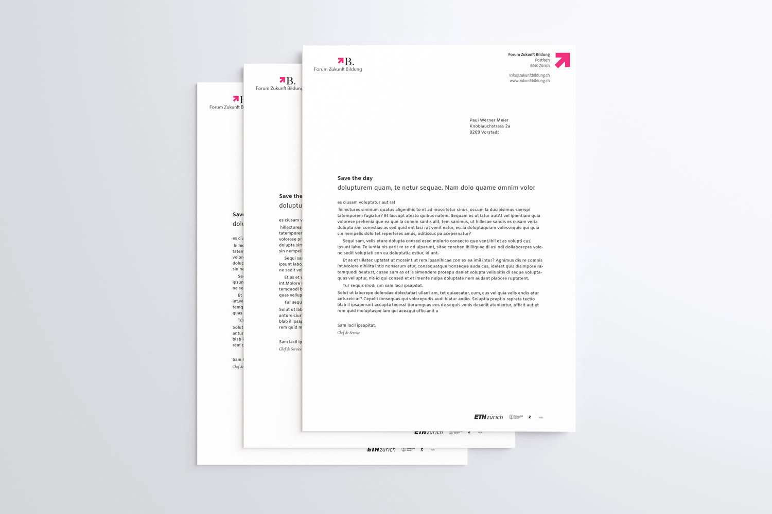 zukunft bildung briefpapier